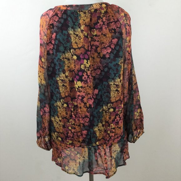 Sundance Silk Floral Wrap Blouse xl - Picture 4 of 8